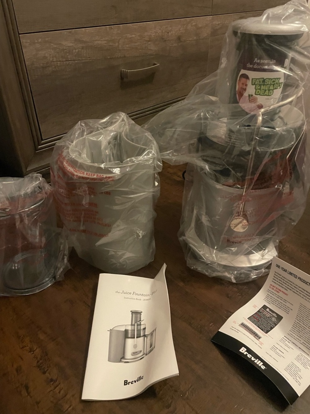 Breville Silver Stainless Juicer with Clear Pulp Container New!!!